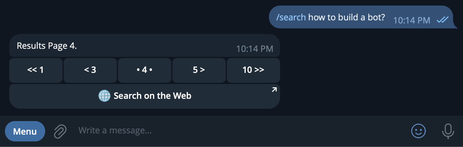 Inline Keyboard Example